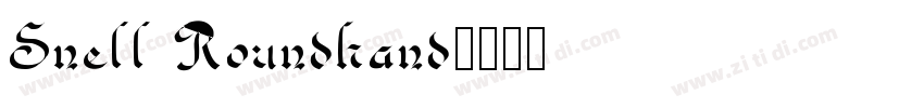 Snell Roundhand字体转换
